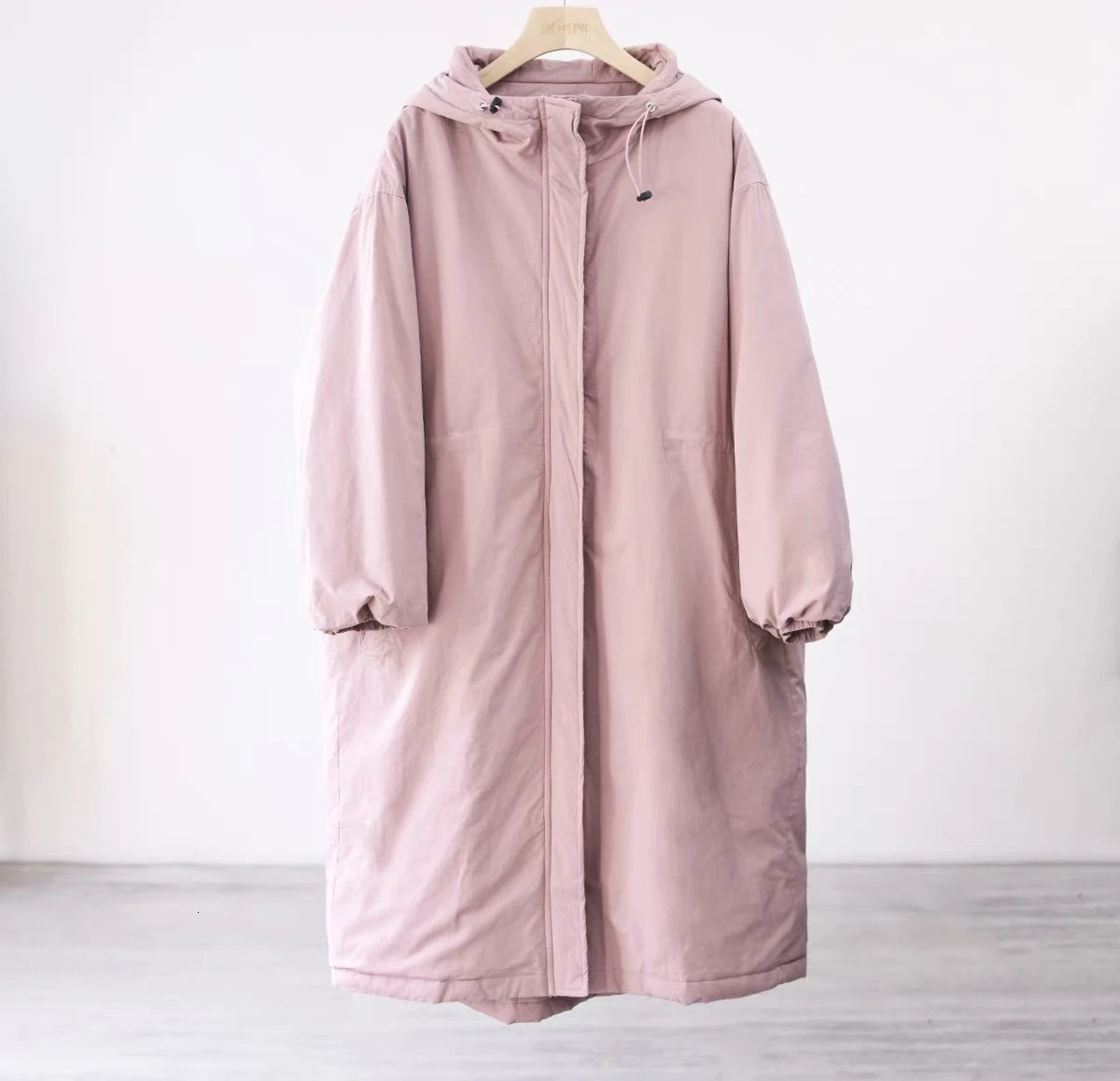 Winter Fashion Womens Down Cotton Coat Commuting Oversized Hooded Parkas 251027