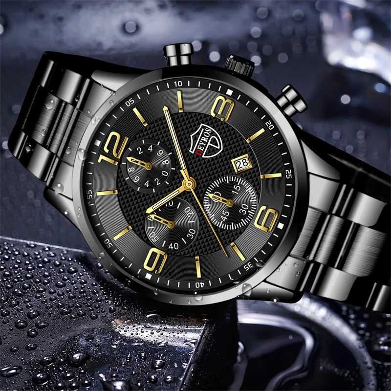 Fashion Mens Watches Luxury Quartz Wristwatch Calendar Men Business Casual Leather Watch Luminous ClockT251027