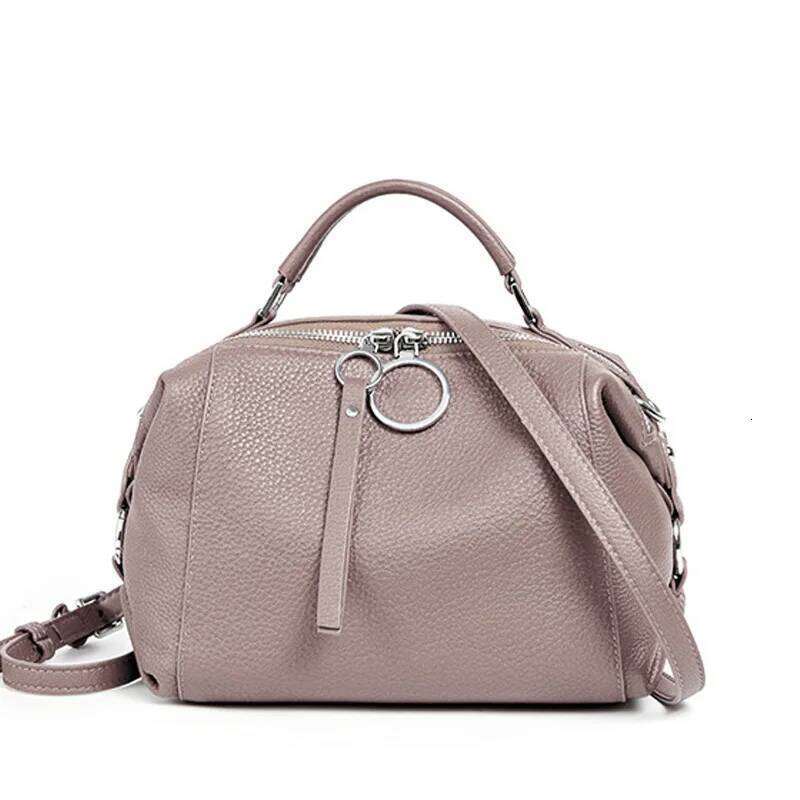 Zency Hot Selling Fashion Brand Handbag Genuine Leather Shoulder For Women Elegant Small Tote Bag White Khaki Blackcrossbody