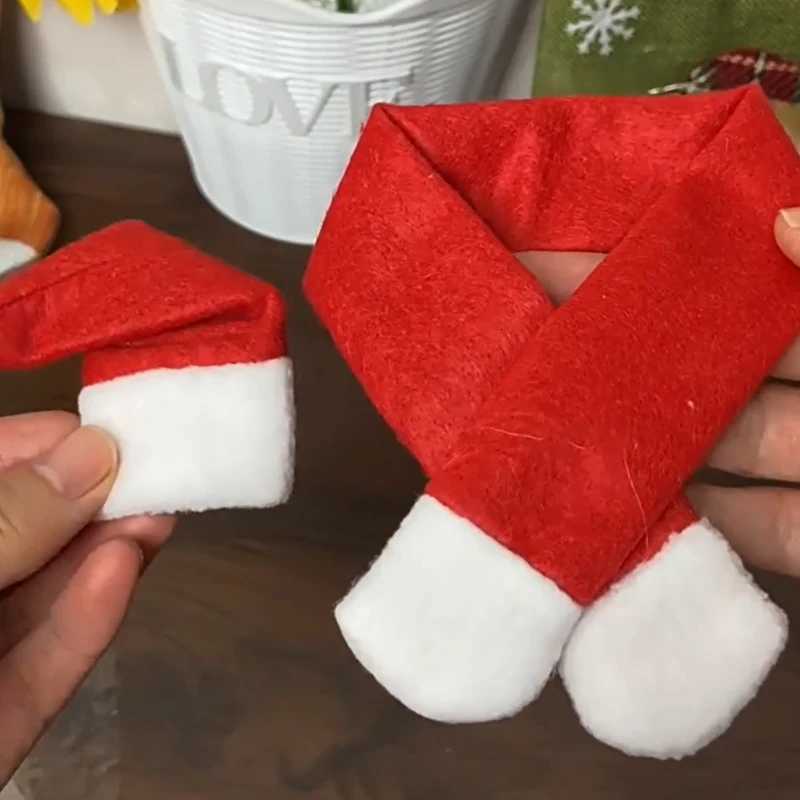 Red wine bottle decorations Christmas scarves and hats Christmas atmosphere decorations For wine bottles and beverage bottlesW251027