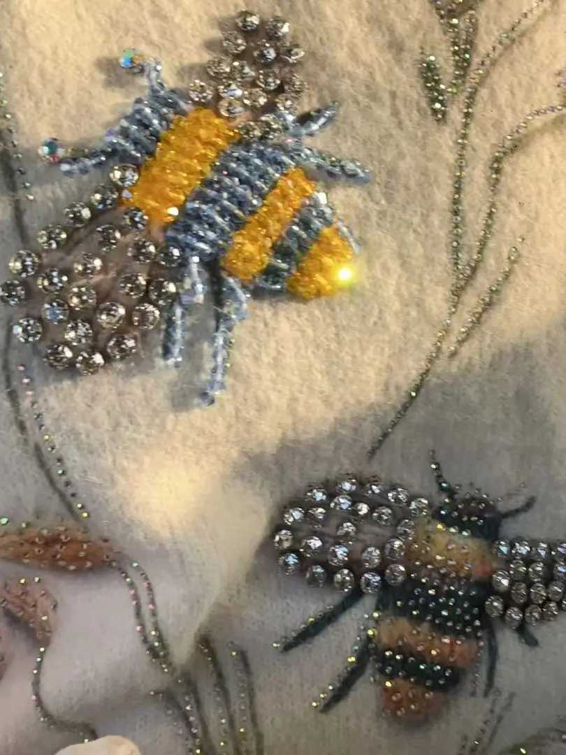 New Trend Heavy Industry Diamond Stitch Y2K Sweater for Women Autumn Winter Loose Casual Round Neck Knitted Pullover JumpersT251027