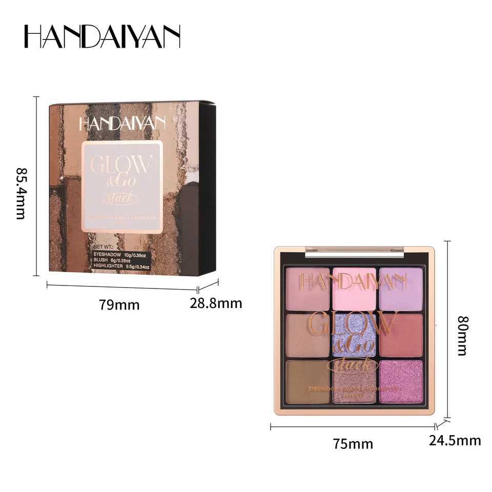 Waterproof Long Lasting 3 Layer Eyeshadow Palette Matte Pearl Highlighter Blush 3in1 Multifunction Makeup Cosmetic BeautyXJ251027