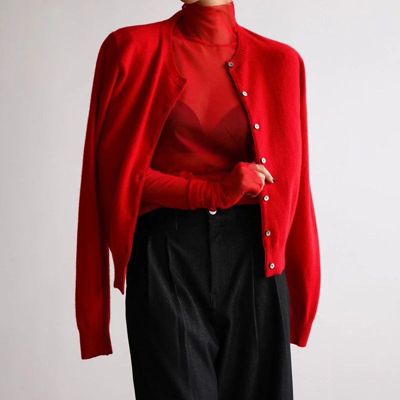 Tornova Womens Solid Sweater Cardigan Long Sleeve O neck Single Breasted Knitted Coat Casual Autumn 2025 Fashion Female Outwear 251027