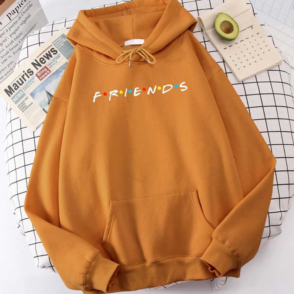 Sitcom Movie Friends Printed Mens Hoody Korean Fleece Sweatshirt Simple Crewneck Hooded Street Oversize Autumn Mens Clothes W251027
