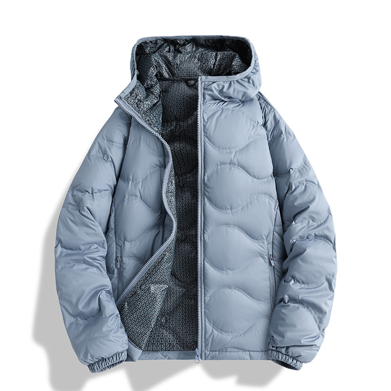 Men's Down & Parkas Unisex Fashion Light Weighted Quilted Jacket with Soft White Duck Feathers for Everyday Wear