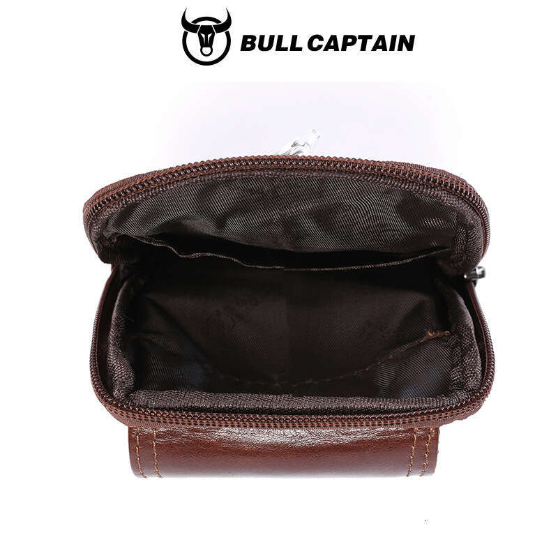 Captain Bull BULLCAPTAIN Men S Genuine Leather Single Shoulder Crossbody Inch Inch Belt Phone Waist Bag High Quality