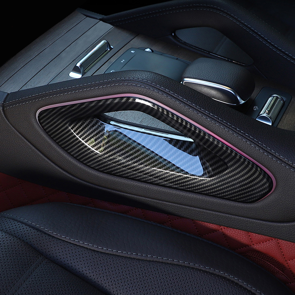 Car Carbon Fiber Center Console Armrest Box Side Panel Protector Cover Trim For Mercedes Benz GLS450 X167 GLE350 W167 GLE Coupe 53 AMG 580 63 AMG Inte