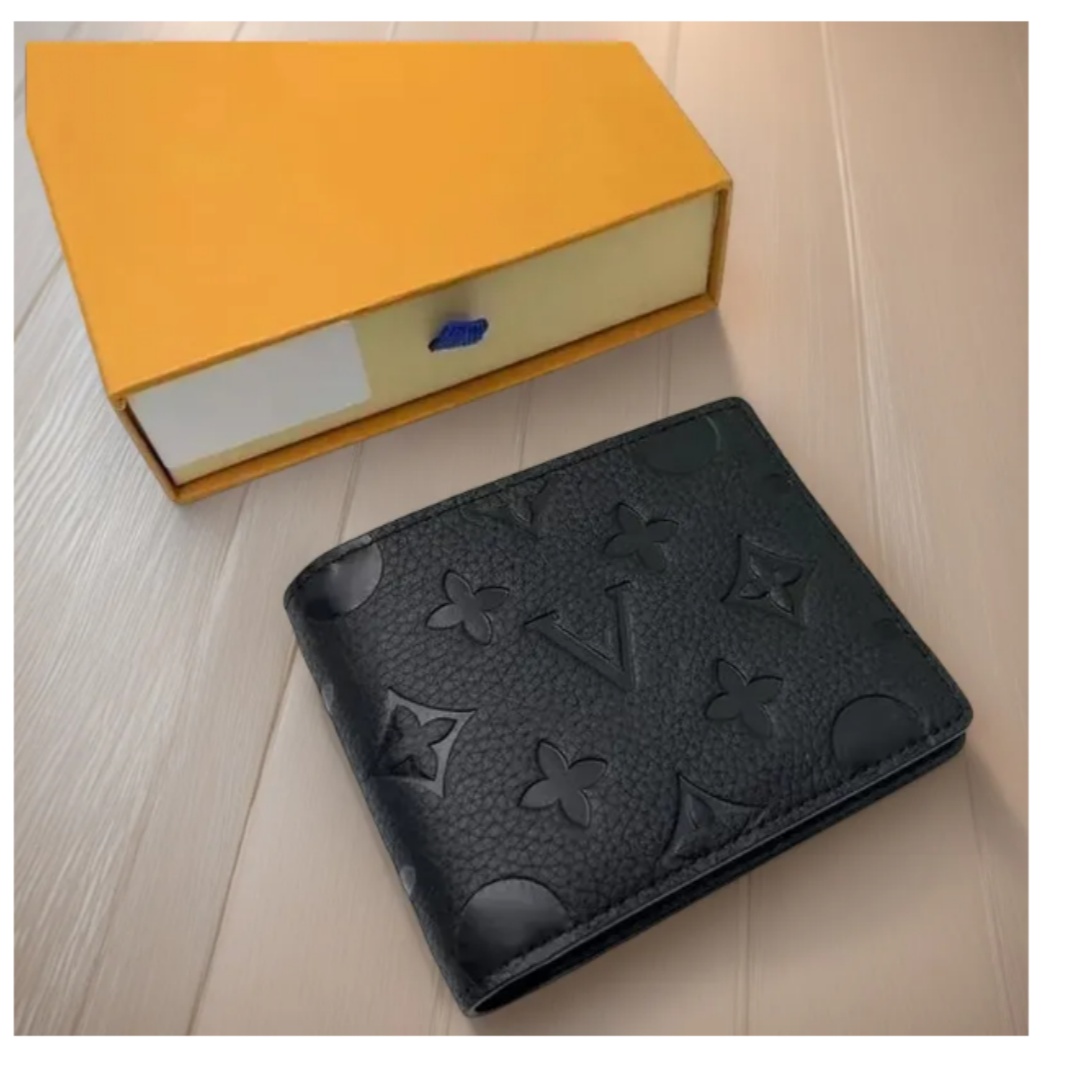 Designer Men's Wallet Leather Credit Card Holder High Quality Classic Cash Clip Coin Pocket Purse Long Term Business Double Fold Bestselling Mini Wallets