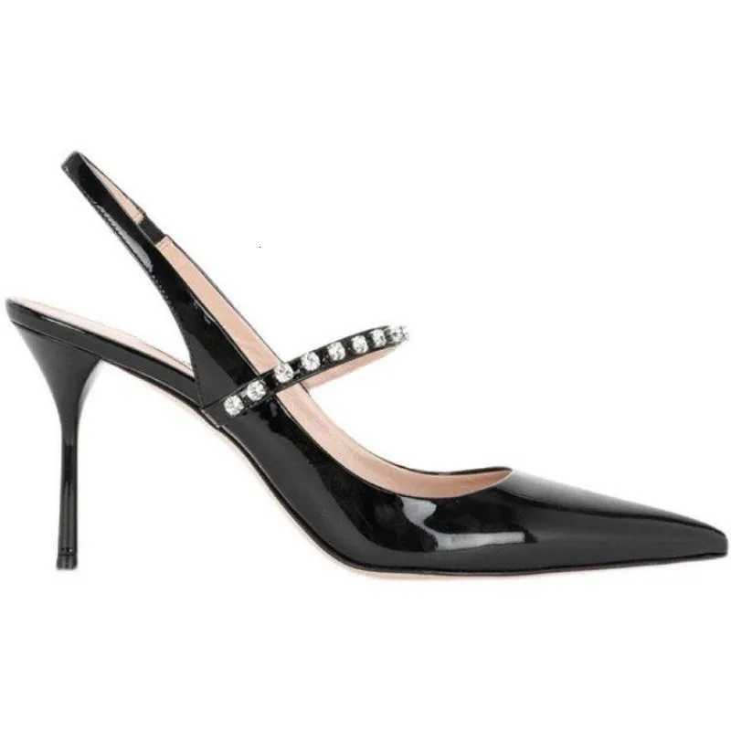 Rhine Inlay Women Pumps Sexy Pointed Toe High Heels Wedding Dress Shoes Woman Crystal Stiletto Summer Shallow Mouth SandalsXJ251027