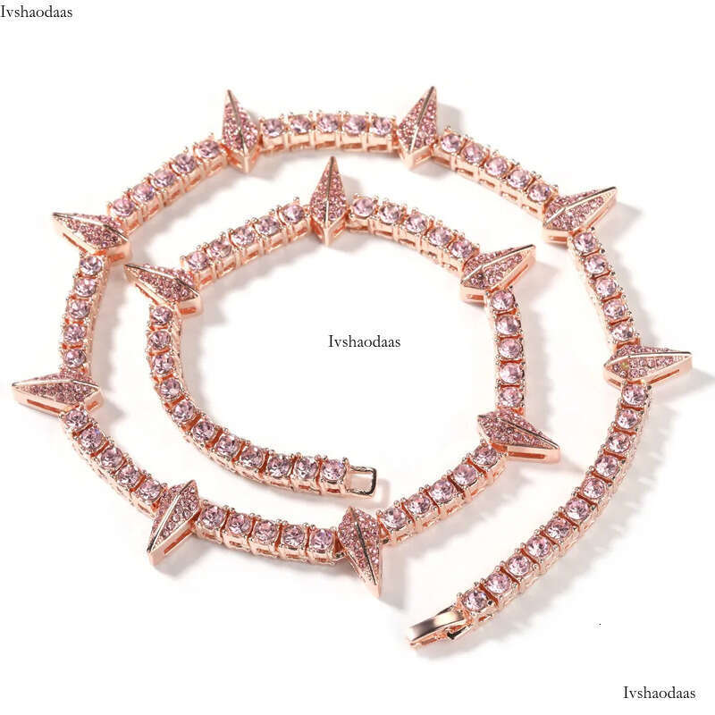 Hip Hop Gold Chains Iced Out Tennis Chain Fashion Mens Club Jewelry Black Panther Necklace