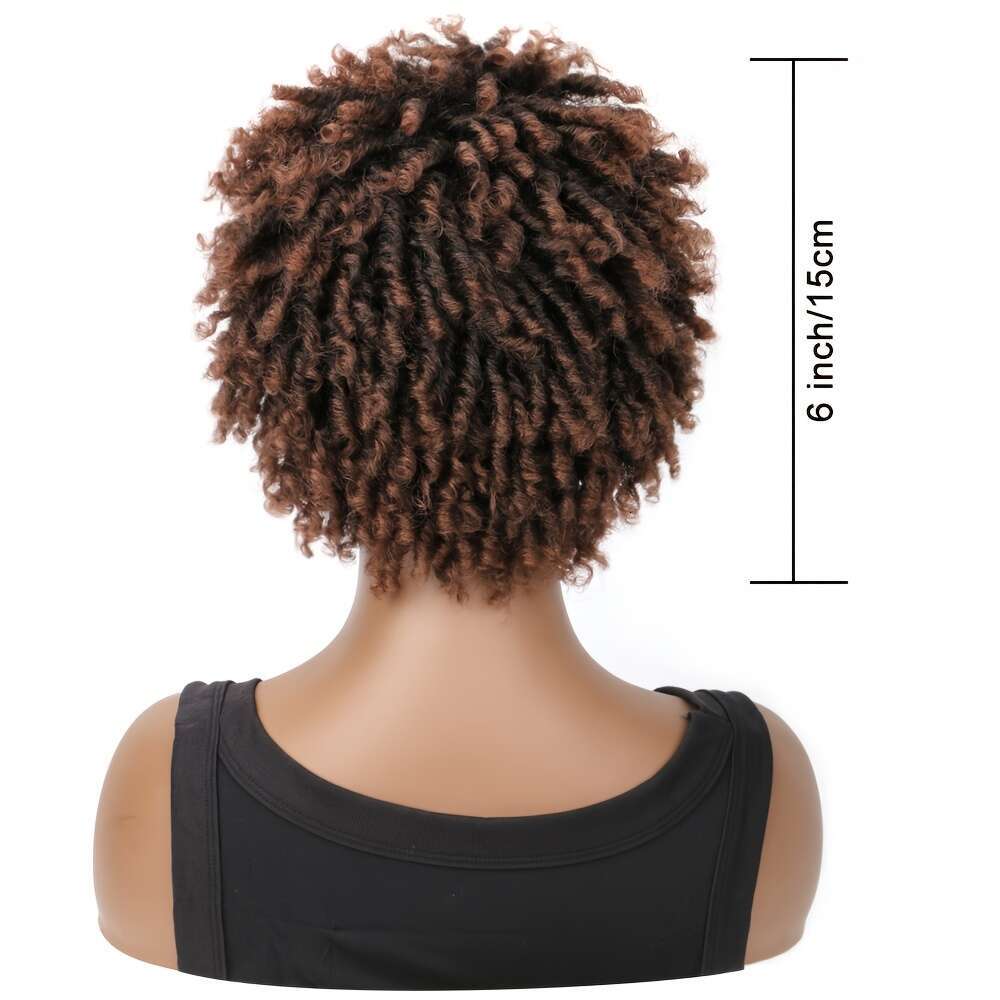 Faux Braid Wigs For Short Afro Locs Dreadlock Twist Braided Dreads Wig