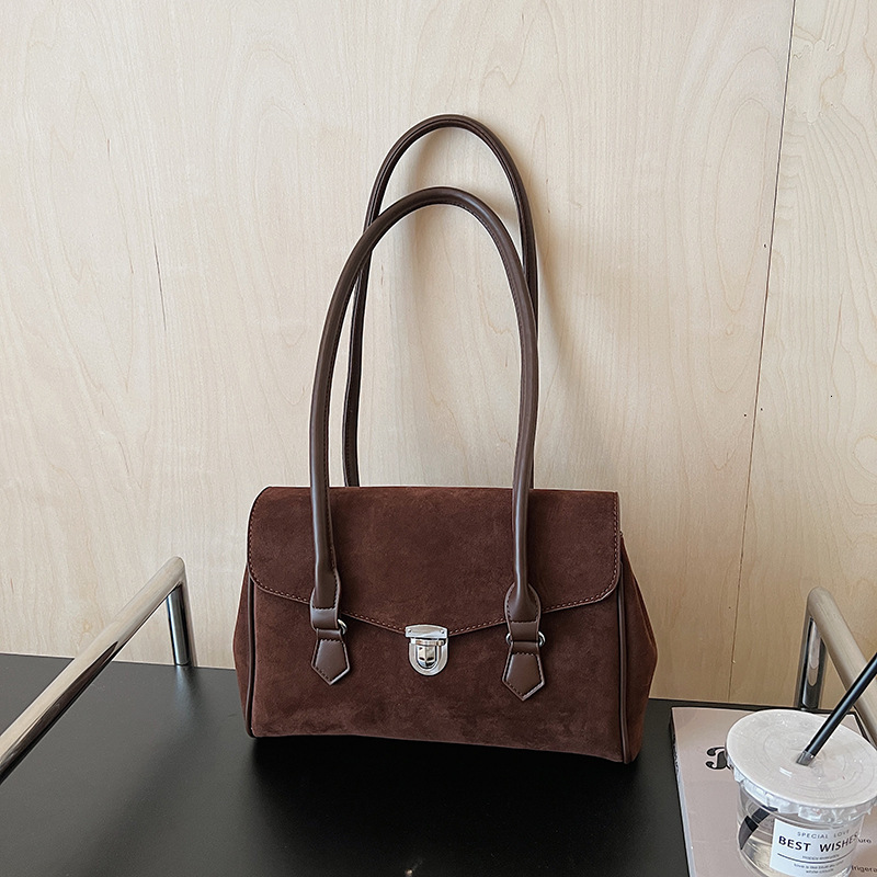 Free shipping designer bag Niche Bag for Women New Autumn Winter Suede Single Shoulder Bag Large Capacity Commuter Underarm Bag