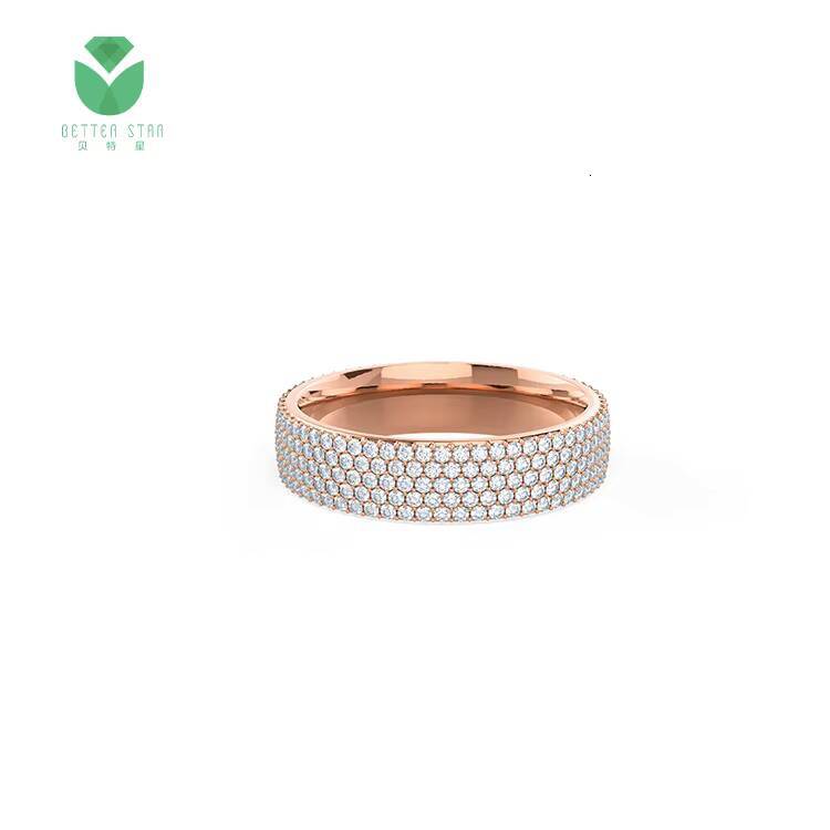 Classic Design HPHT White Lab Diamond Ring 9K 10K 14K 18K White Gold Round CVD Lab Diamond Engagement Ring Fine Jewelry Women