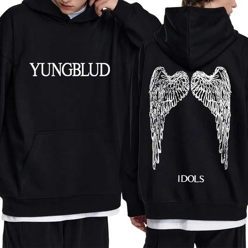 2025 New in Idols Wings punk Grunge Hoodie Men YUNGBLUD Double Sided printed streetwear Unisex Sweatshirt W251027