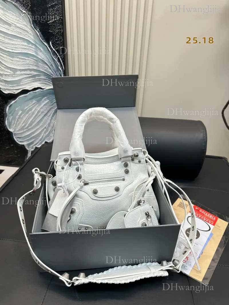 DHGM Designer Motorcycle Bag Classic Tote Crossbody hobo riveted bag in a variety of model sizes