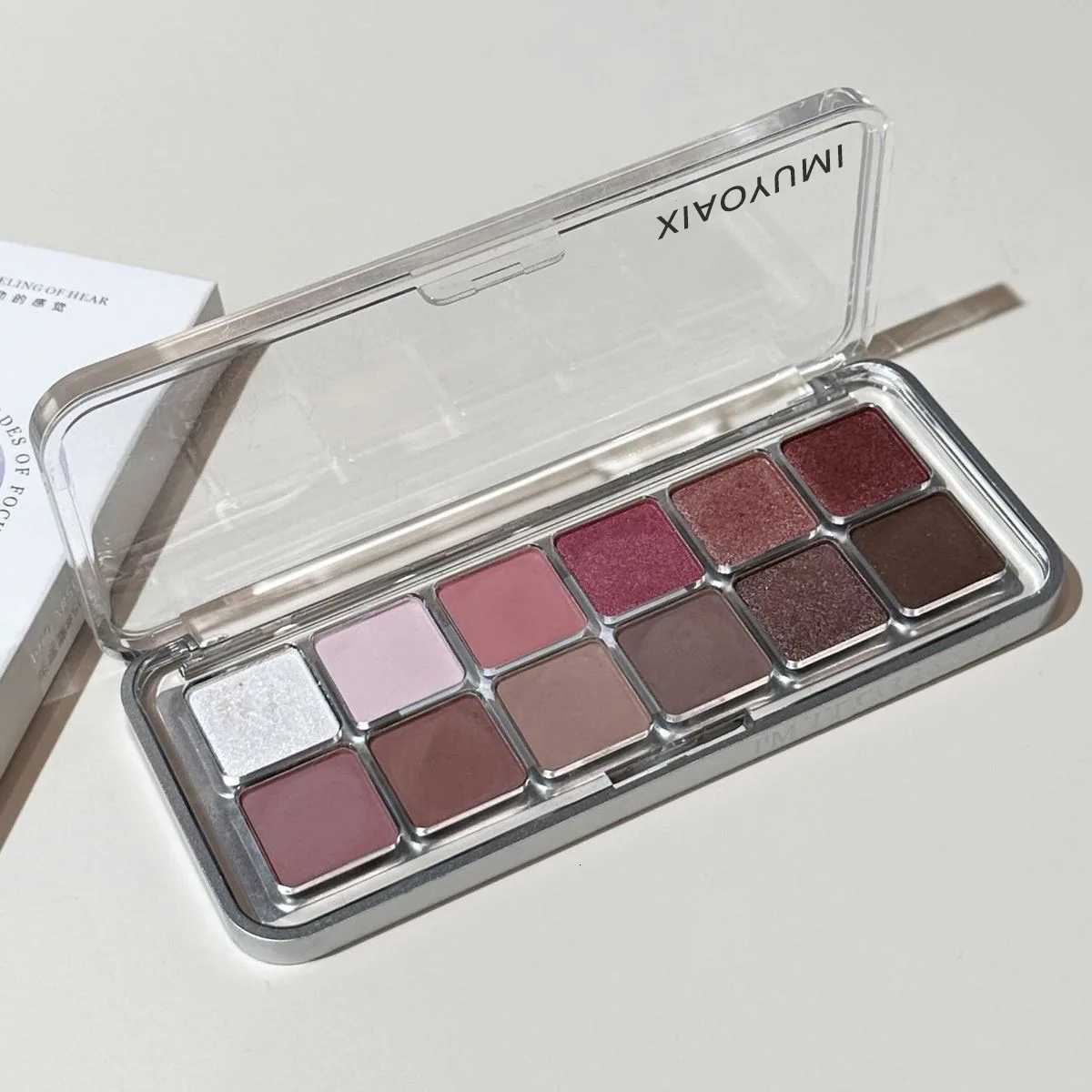 12 Color Eye Shadow Palette Matte Pearl Wine Red Eyeshadow Rose Brown Eyeshadow Glitter Shimmer Longlasting Beginner Eye MakeupXJ251027