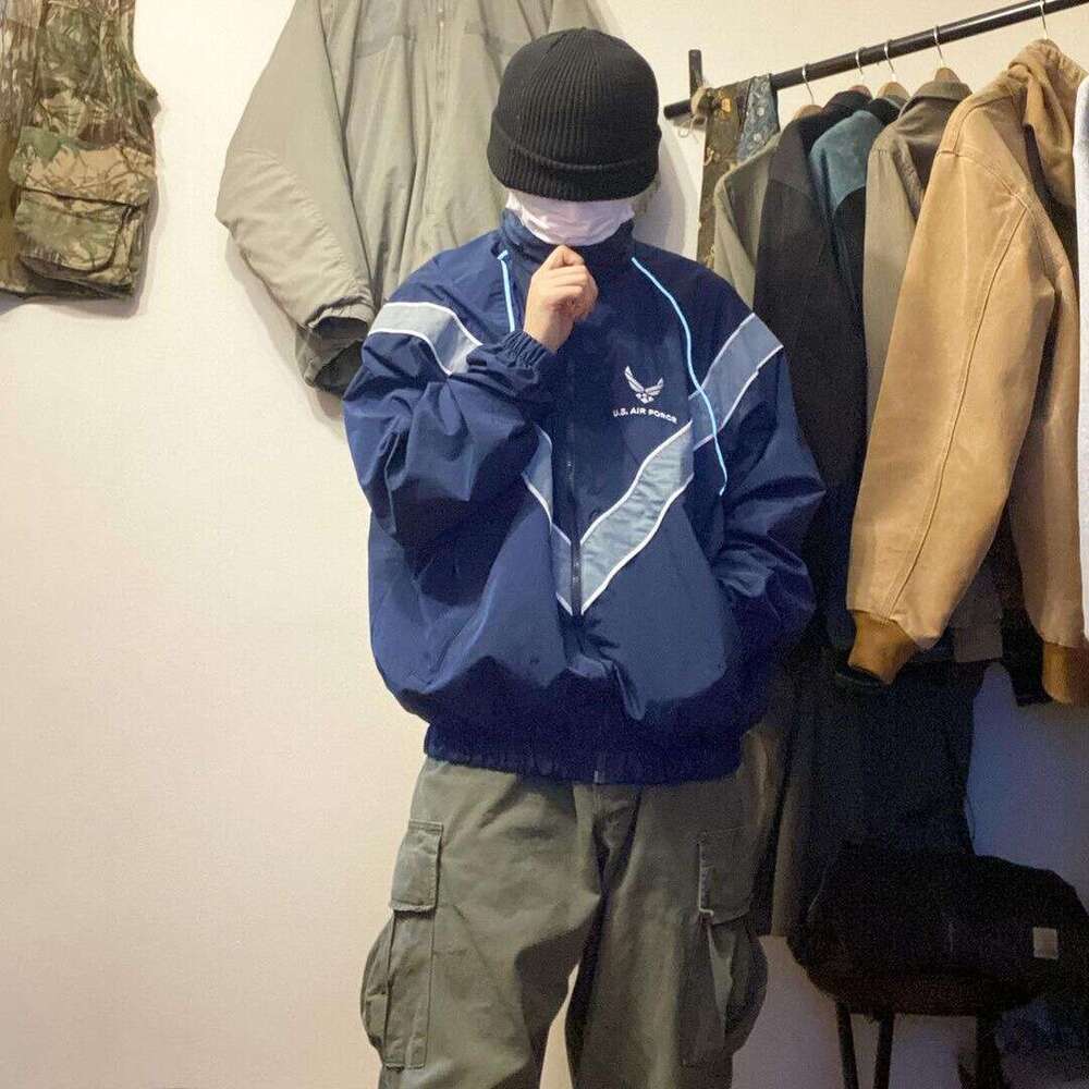 American Workwear ARMY Reflective Bomber IPFU School Uniform Wind Dry Coat Loose Fit Sports Training Jacket for Men