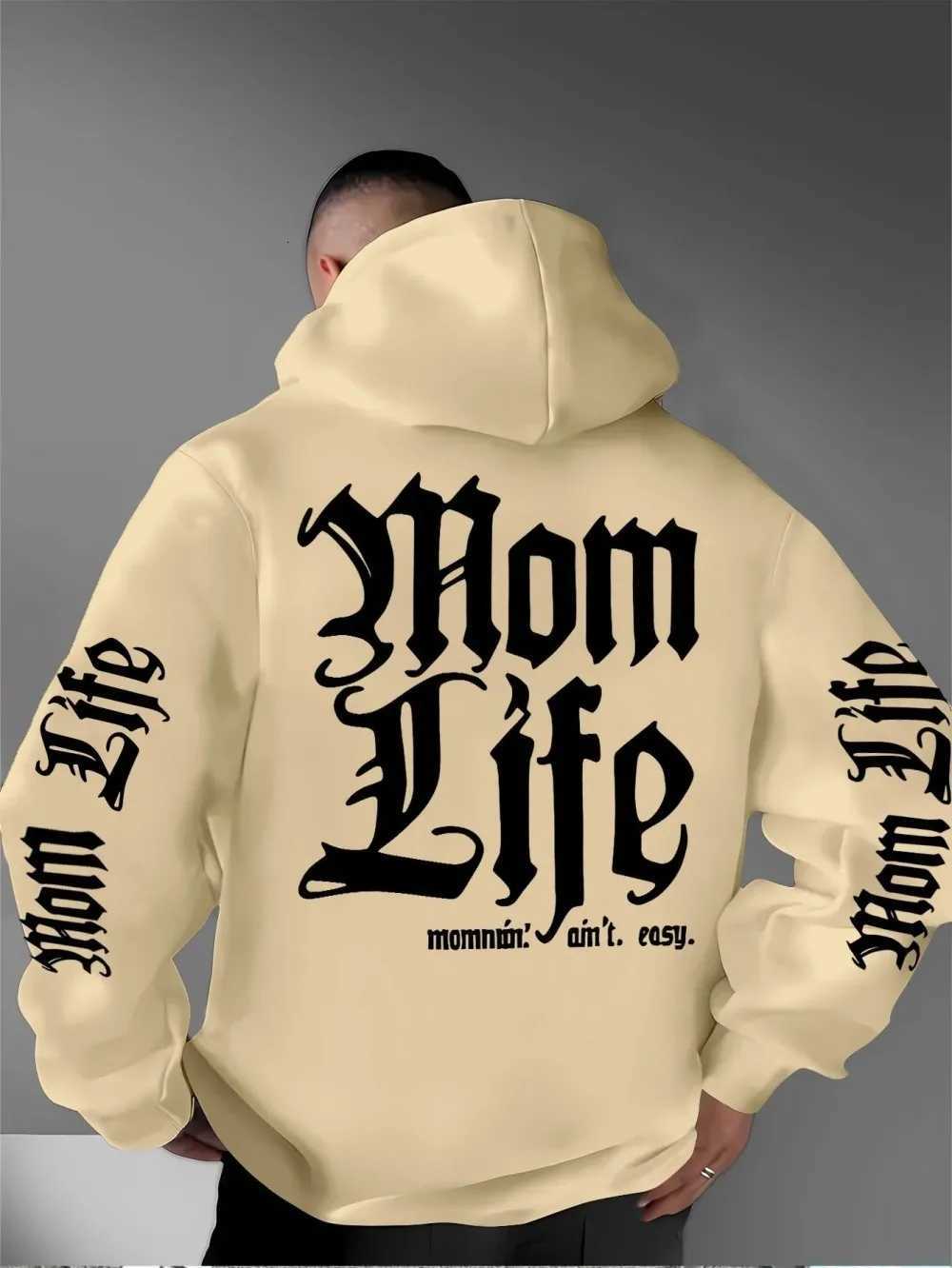 Fashionable Mens New Autumn Gothic Letter Printed Comfortable Soft Hoodie Outdoor Street Versatile Top W251027
