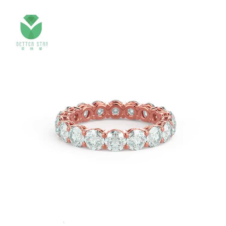 Cheap High Quality Pave Lab Diamond Ring 18 K White Gold Real CVD Diamond Finger Rings for Women Synthetic Diamond Ring