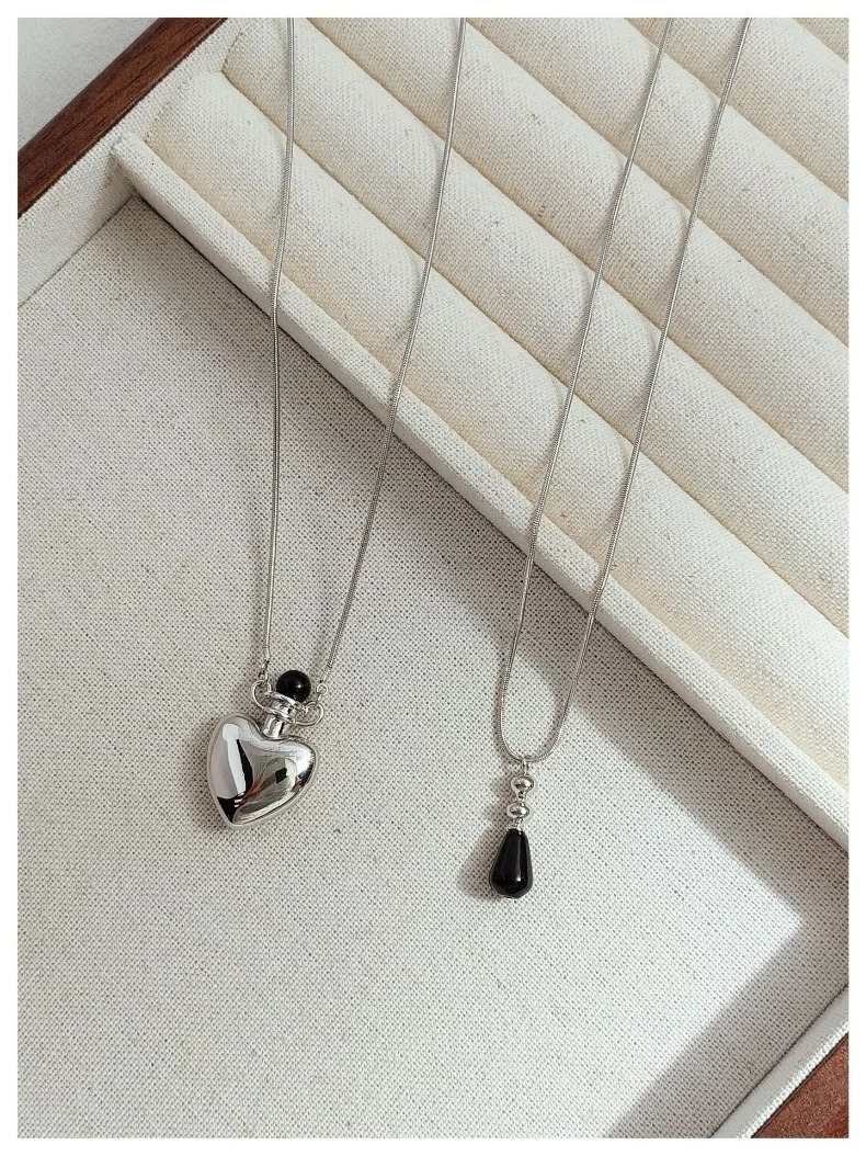 Brass Natural Jade Bottble Pendant Necklace Women Jewelry Punk Runway Rare Gown Boho Japan Korean 251023