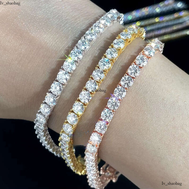 Cheapest Price D-VVS Moissanites Synthesis Dia Hip Hop Jewelry Sterling Sier Moissanite Bracelet Necklace 825 aaa