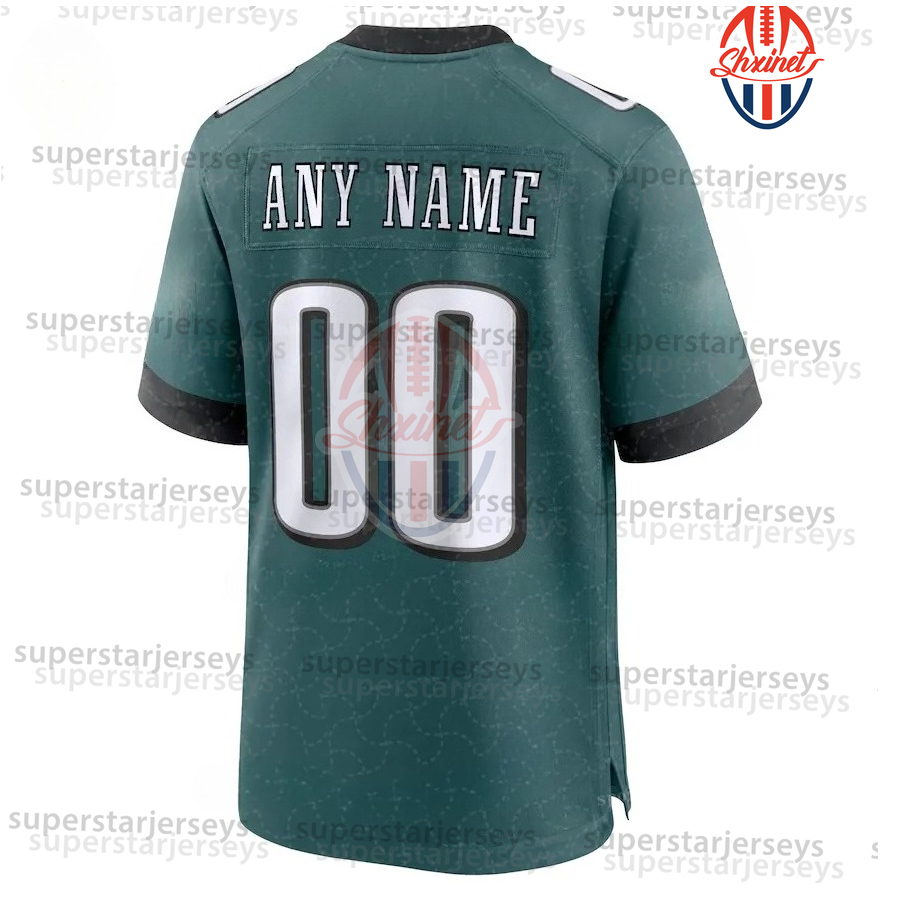 Custom Football Jersey Saquon Barkley Jalen Hurts Quinyon Mitchell Cooper DeJean Brown Brian Dawkins Sam Howell Embroidered Football Jersey