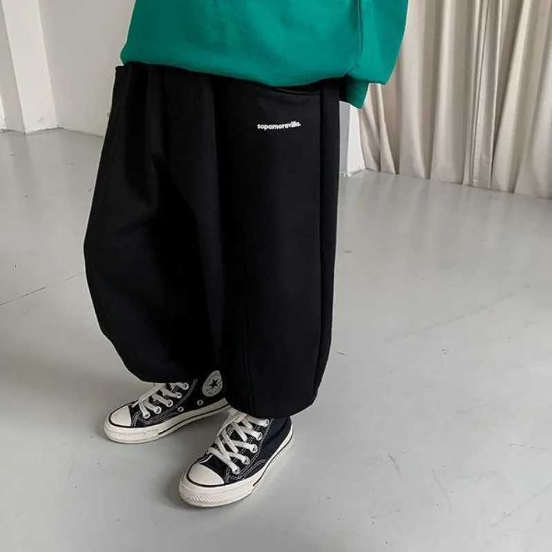Autumn Kids Thin Letter Sweatpant Boys Ankle Length Harem Pant 2y Young Child Clothes Spring Girls Elastic Waist Sport TrousersT251027