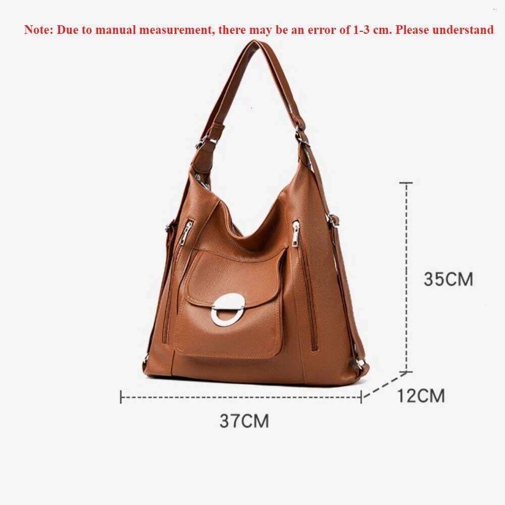 2025 Multifunction Female Casual Shoulder Bags Women High Capacity Soft Leather Backpack For Girls Rucksack Mochila
