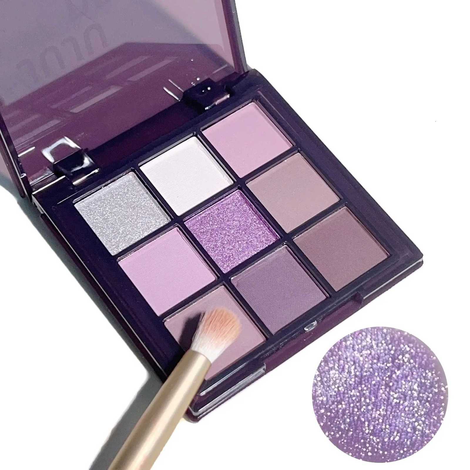 Purple Eyeshadow Palette 9 natural and shimmery finish colors for a longlasting smoky eye makeupXJ251027