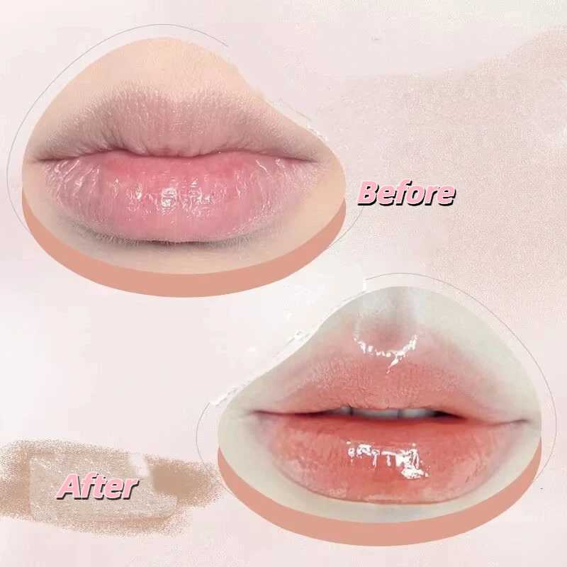 Mirror Light Lipstick Water Gloss Crystal Jelly Transparent Lip Gloss Moisturizing Lasting Solid Nude Lip Tint Korean Makeup W251027