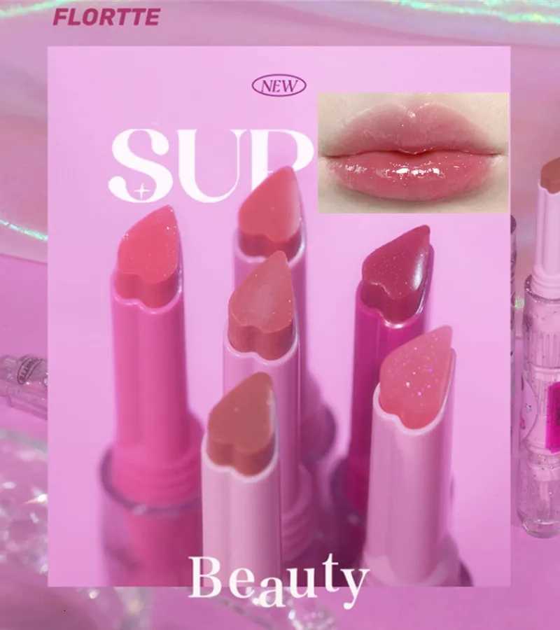 New ArrivalFLORTTE Shimmer Lipstick Solid Lip Balm Moisturizing Water Gloss Lip Glaze W251027
