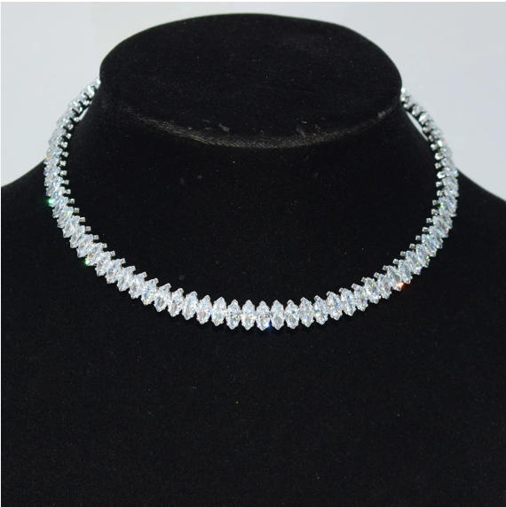 Luxury Real 18k 14K Gold Graduated Diamond Necklace Round Brilliant Cut Vvs Moissanite Diamond Necklace Customized Trend Jewelry for Women