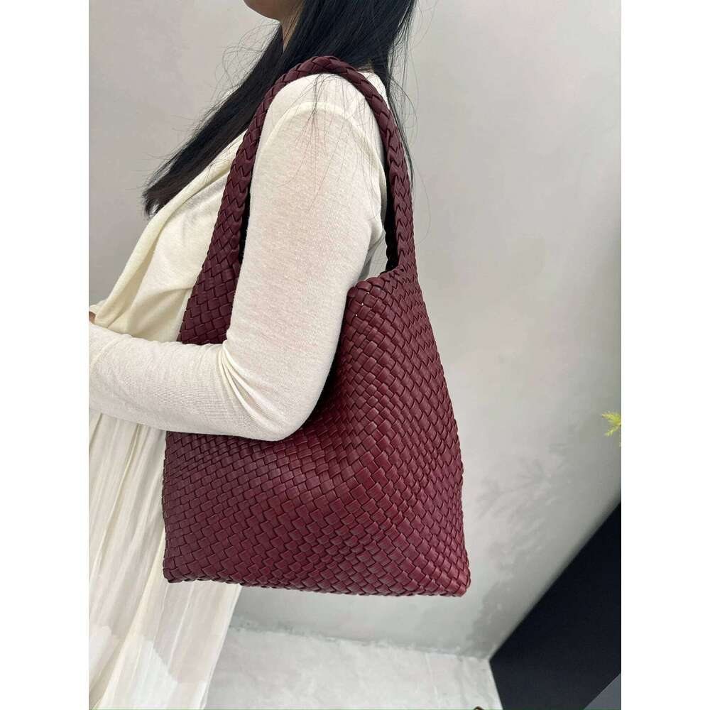 Fashion Women's Bags Promotion 2024 Fall And Winter Explosive Models PU Hand-Woven Shoulder Bag For Women
