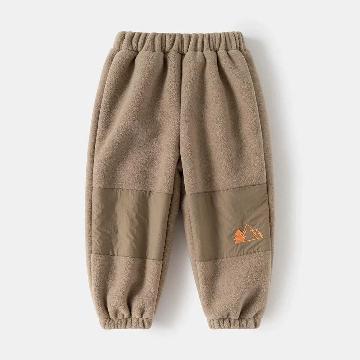 Baby Boys Fleecelined Casual Pants with Elastic Cuffs for Outdoor WearT251027