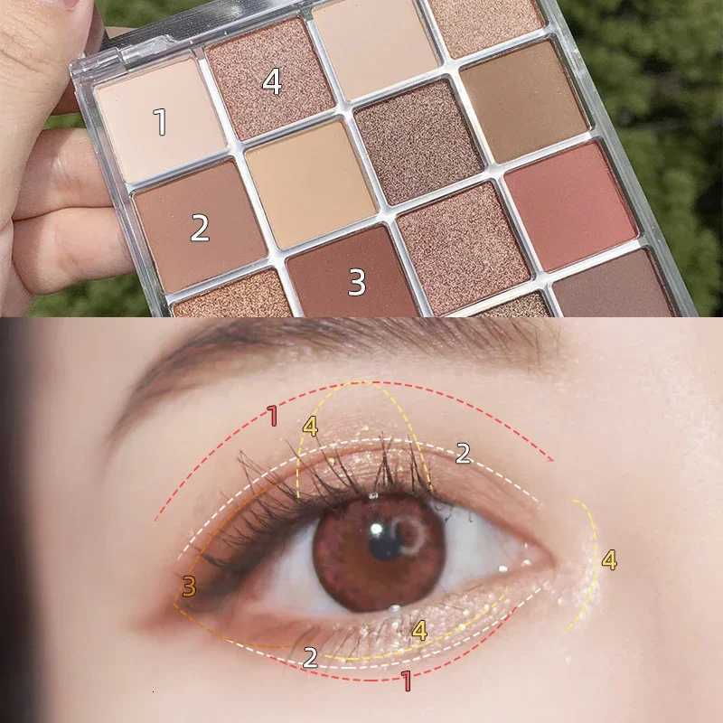 Miss Lara 16 Christmas Color Eye Shadow Palette Colorful Artist Shimmer Glitter Matte Pigmented Eyeshadow Eye Makeup CosmeticsXJ251027