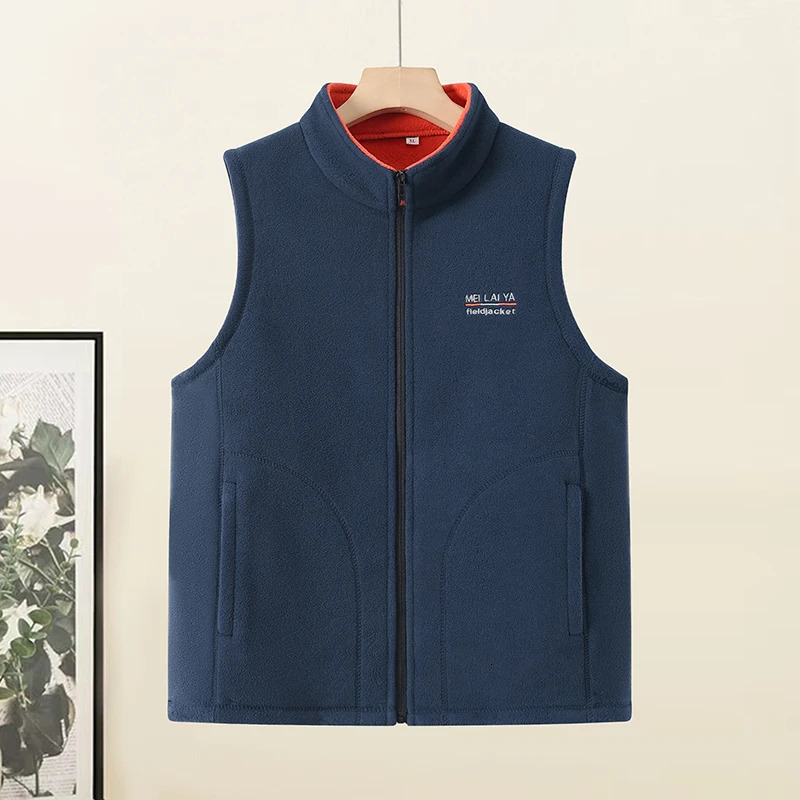 Mens Highquality Velvet Vest Autumn Winter Lightweight Outdoor Casual Vest Camping Fishing Zipper Vest Work Clothes 251024
