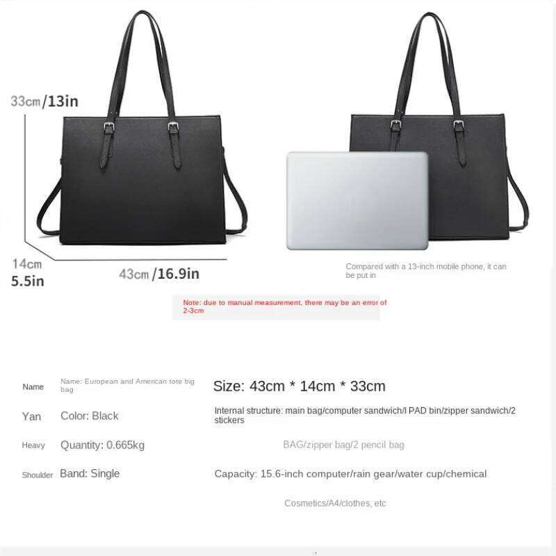 Women's Laptop Bag, Fashionable Computer Large Capacity Handbag, Office Lady Professional Business Work Briefcase, 15.6