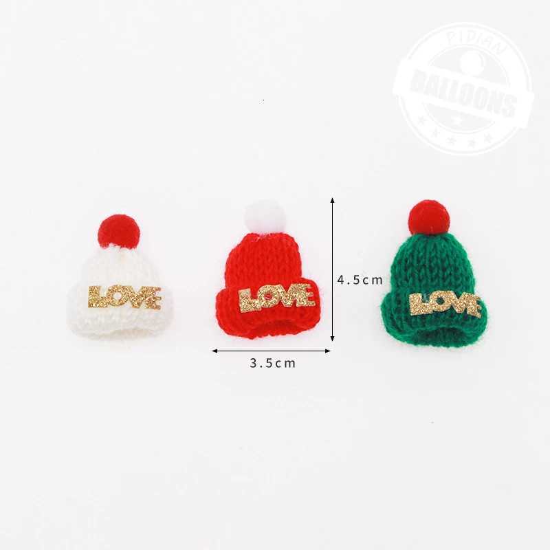 1020pcs 3545cm Mini LOVE Knitted Hat Christmas Decoration Festival Celebration Decor Gift Hat Hairpin Accessories Small HatW251027