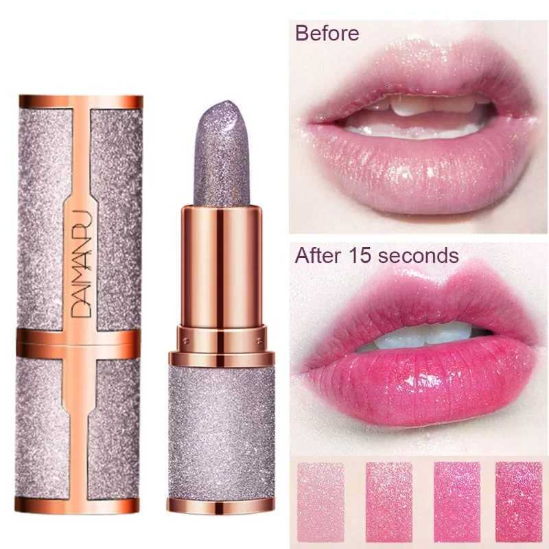 Glitter Lipstick Temperature Color Changing Long Lasting Lip Tint Waterproof Red Pink Sexy Lips Cosmetics Makeup W251027