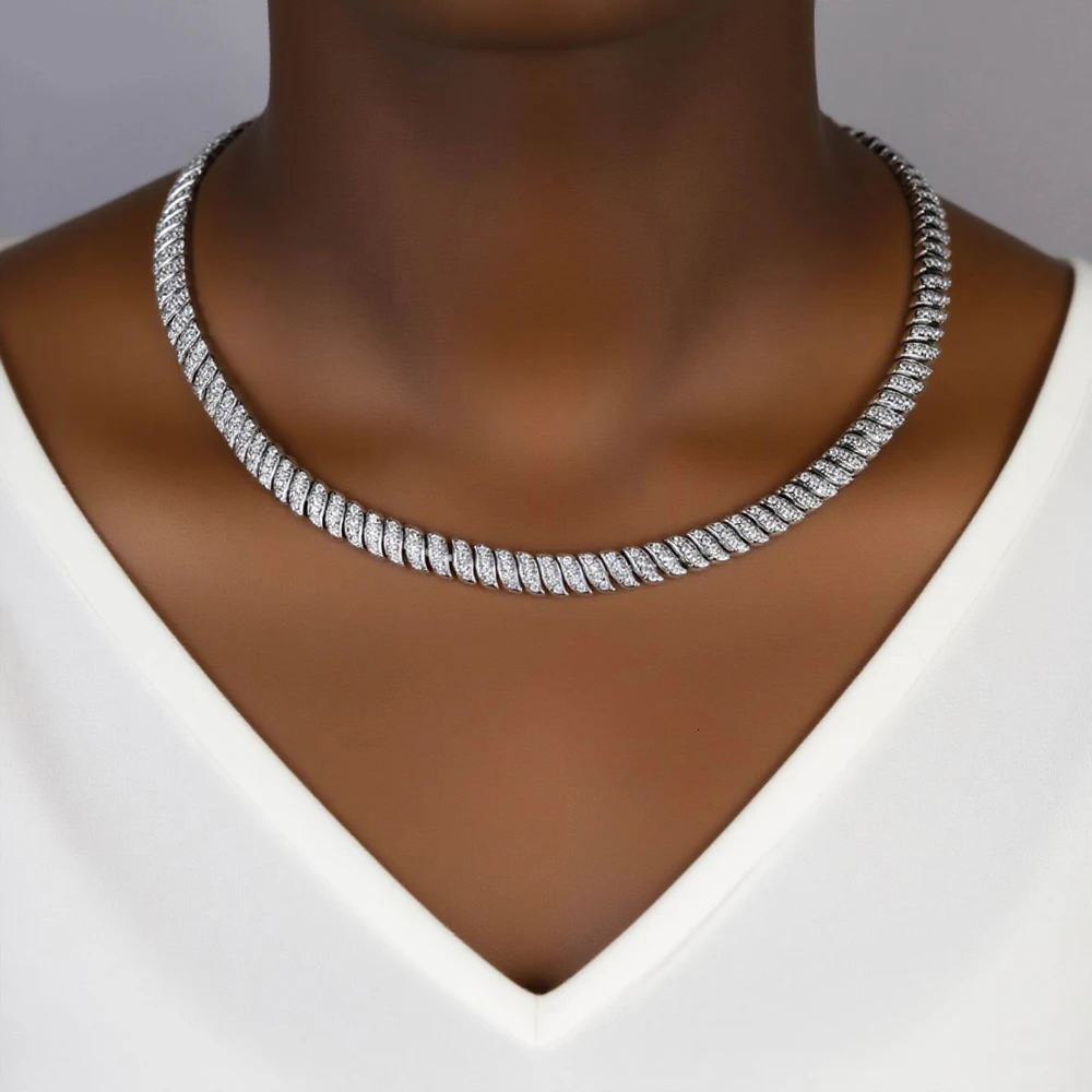 Classic Snake Shape Tennis Chain Bangle Bracelet Paved Bling CZ For Women Wedding Party Fashion European Jewelry 251023