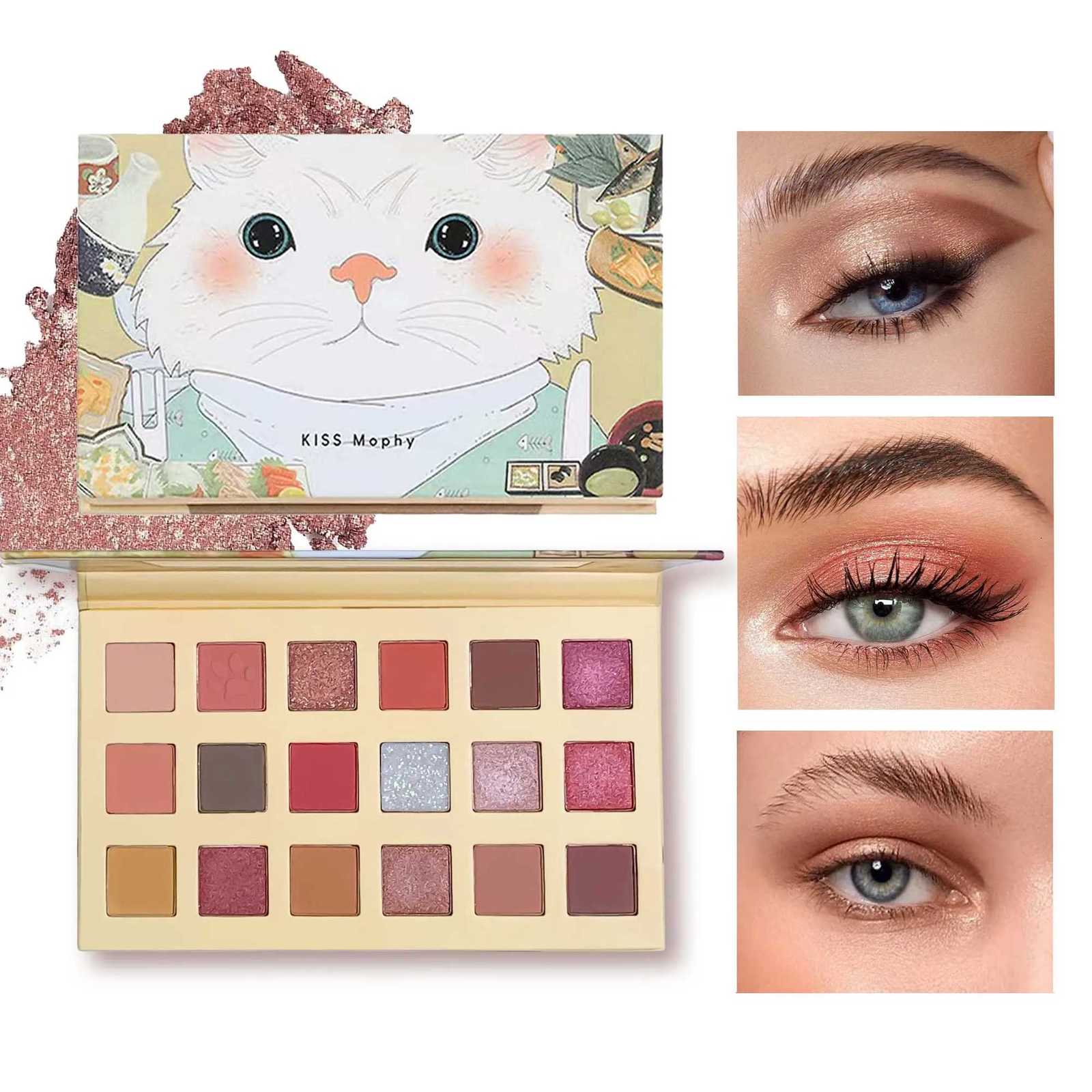 18Color Cat Eyeshadow Palette Affordable Pearlescent Matte Designed for Beginners and Students Easy to Create Mesmerizing EyXJ251027