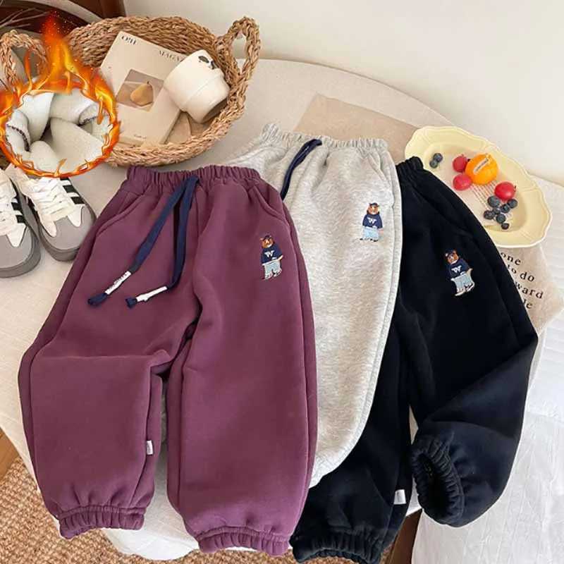 Boys Thickened Trousers Girls Padded Sweatpants Winter Childrens Warm Cotton Pants Autumn Fashion Cartoon Bottoms Kids ClothesT251027