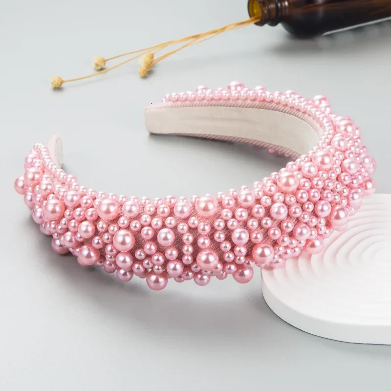 65 Styles Jeweled Pearl Headband Baroque Rhinestone Hairbands For Women Crystal Hairband Headwear White Hair Accessories 251023