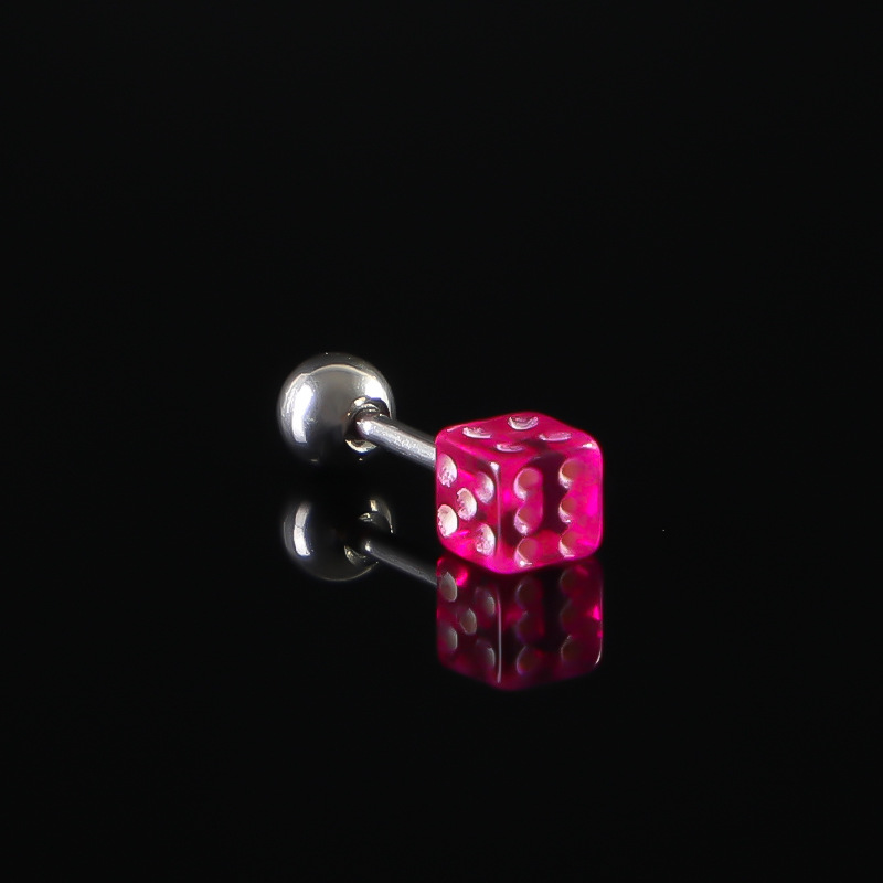 Designer earrings Trendy fun transparent dice shaped earrings personalized fashionable earrings for women free shipping luxury earrings birthday gift