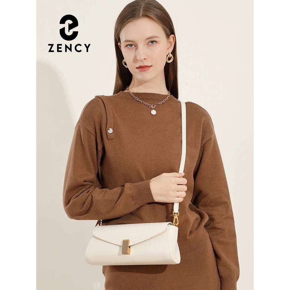 Zency Niche Two Layer Leather Handbag For Women 2025 Fashion Trendy Shoulder Commuter Underarm Crossbody Flap Bag