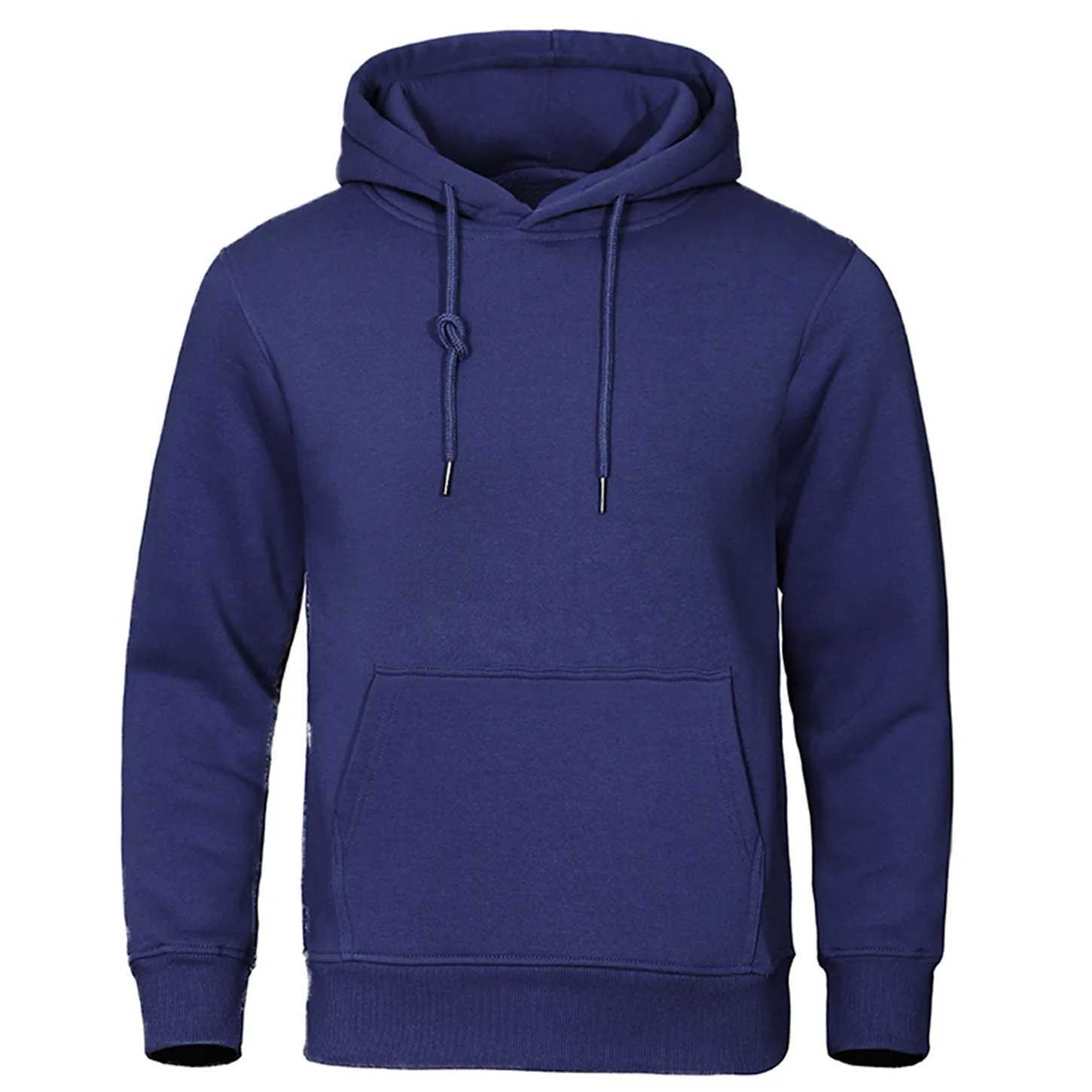 Autumn Winter Men Fleece Warm Mens Sweatshirt Casual Solid Color Streetwear Pullovers Sport School Fashion Hot Sale Hoodies W251027