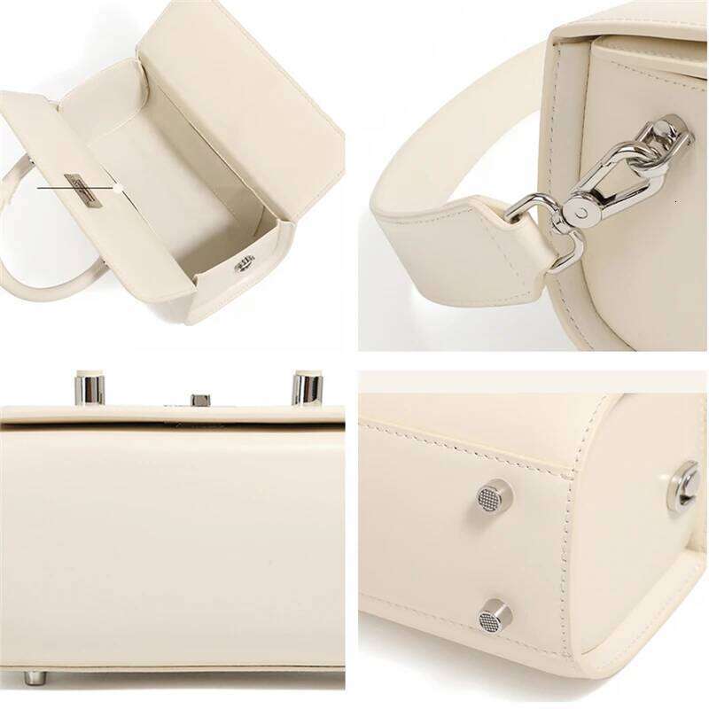 Burminsa Chic Genuine Leather Handbags For Women 2025 Designer Doctor Box Purse Top Handle Ladies Shoulder Crossbody Bags