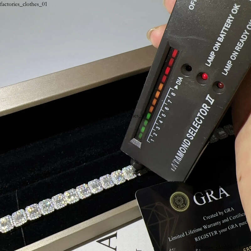 Sterling Sier Iced Out Dia Ready to Ship Vvs Moissanite Hip Hop Jewelry Tennis Bracelet