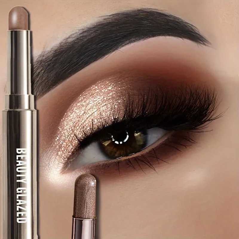 BEAUTY GLAZED 10 Colors Double Ended Highlighter Eyeshadow Pencil Shimmer Waterproof Eyeshadow Stick Makeup CosmeticsXJ251027