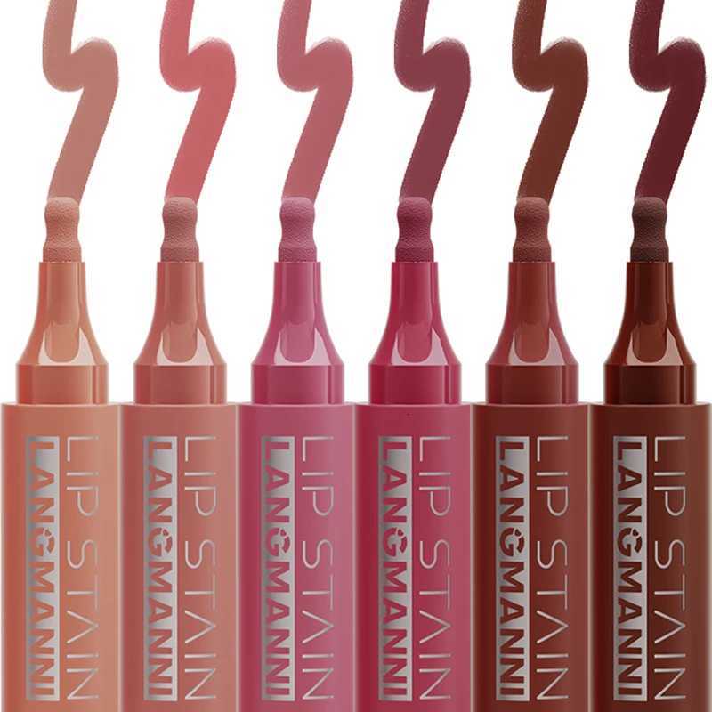 Dark Brown Liquid Dye Lip Liner Pen Waterproof Matte Velvet Lipstick Sexy Red Brown Tint Lip Shape Correction Lip Makeup Women W251027